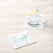 くそっ！沿岸女性のカーボーイバチェロレッテナプキンス スクエアペーパーコースター (インサイチュ)