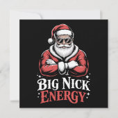 くそみたいなビッグニックエネルギーの面白いサンタクリスマス シーズンカード (正面)