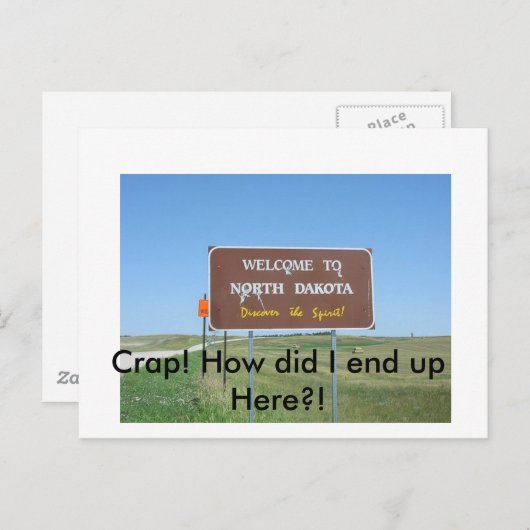 くそ!ノースダコタはがき ポストカード (正面/裏面)