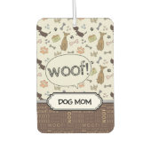 くそ!犬の恋人 – 子犬のパターパーソナライズされたン カーエアーフレッシュナー (正面)