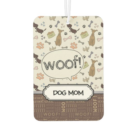 くそ!犬の恋人 – 子犬のパターパーソナライズされたン カーエアーフレッシュナー (裏面)