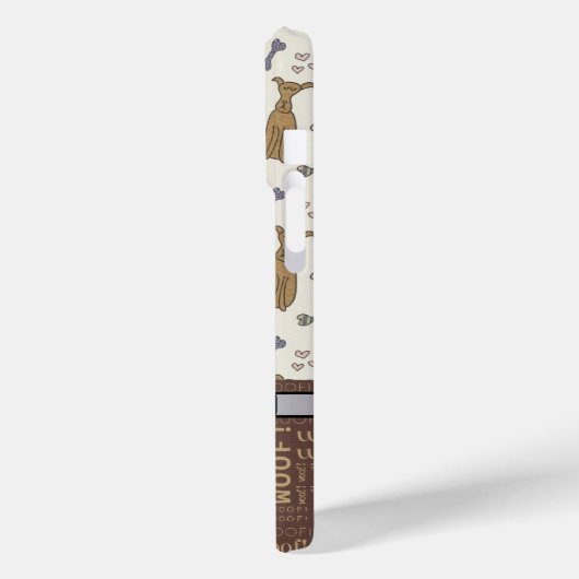 くそ!犬の恋人 – 子犬のパターパーソナライズされたン Case-Mate iPhoneケース (裏面 / 左)