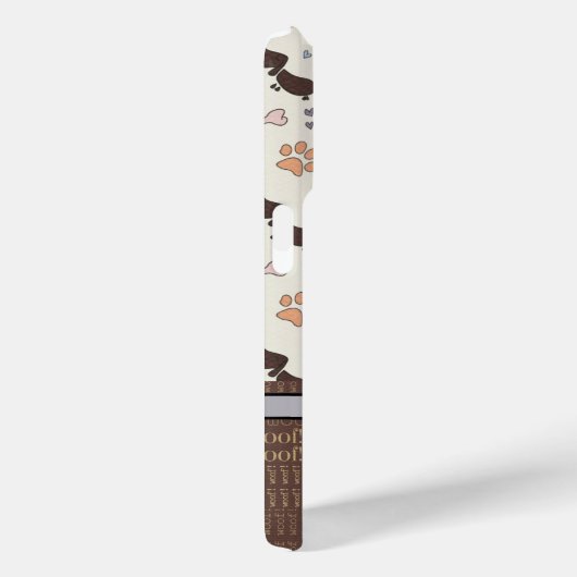 くそ!犬の恋人 – 子犬のパターパーソナライズされたン Case-Mate iPhoneケース (裏面 / 右)