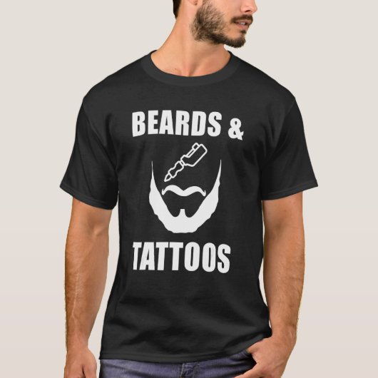 くちばしとタトゥークールメンズ Tシャツ (正面)
