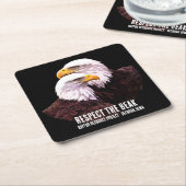 くちばしを尊重する スクエアペーパーコースター (アングル)