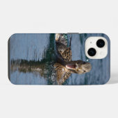 くちばしを開けたアヒル iPhoneケース (裏面横)