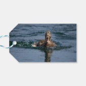 くちばしを開けてアヒル ギフトタグ (裏面横)