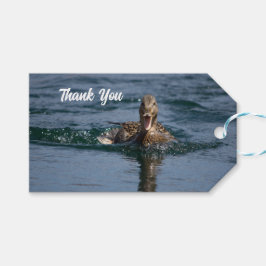 くちばしを開けてアヒル ギフトタグ