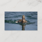 くちばしを開けてアヒル プレイスカード (裏面)