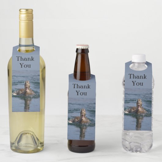 くちばしを開けてアヒル ボトルネックタグ (インサイチュ)