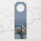 くちばしを開けてアヒル ボトルネックタグ (裏面)