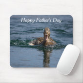 くちばしを開けてアヒル マウスパッド (マウス)