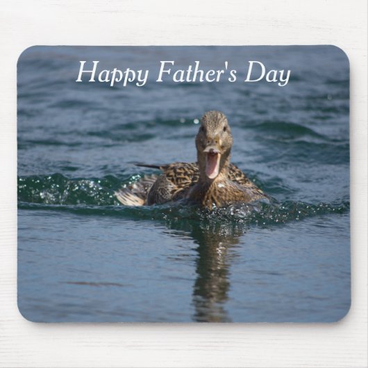 くちばしを開けてアヒル マウスパッド (正面)