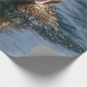 くちばしを開けてアヒル ラッピングペーパー (角)