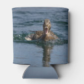 くちばしを開けてアヒル 缶クーラー (裏面)