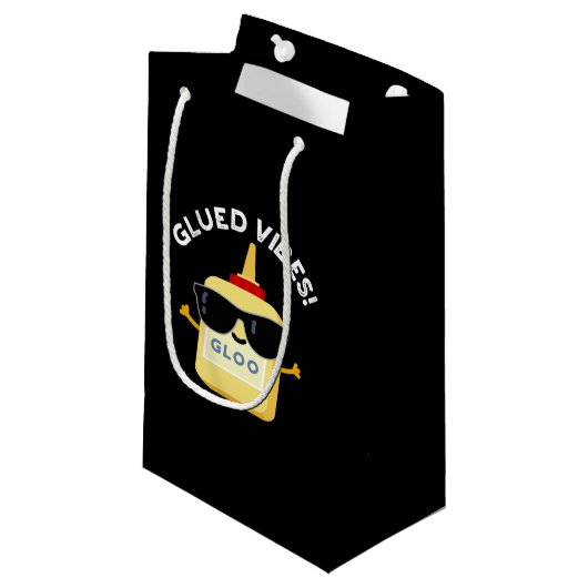 くっつく良い感じ 面白い接着剤の駒 ダークBG スモールペーパーバッグ (正面アングル)