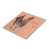 「くっつけろ！」 水彩鶏 タイル (側面)