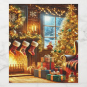 くつしたクリスマスイブ ワインラベル (シングルラベル)