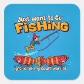 くつろぎでリール:魚釣りとの姦淫を避ける スクエアシール (正面)