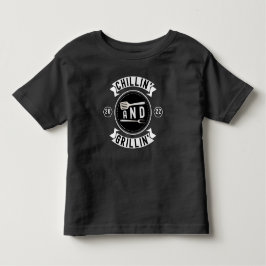 くつろぎとグリルがテーマの面白いアウトドアサマーBBQ トドラーTシャツ