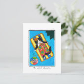 「くつろぎのアート」猫とマウスカスタムの ポストカード (スタンド正面)