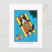 「くつろぎのアート」猫とマウスカスタムの ポストカード (正面)