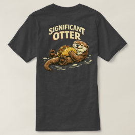 「くつろぎのカワウソ」 リラックスデザイン Tシャツ