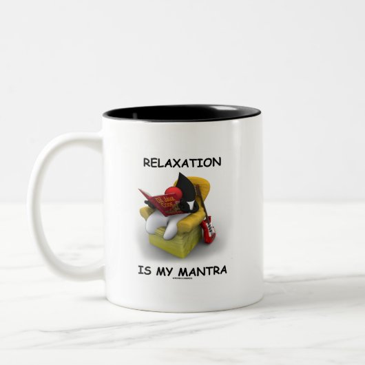 くつろぎはマイマントラ(Java Duke Code) ツートーンマグカップ (左)