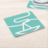 くつろぎアロマ紙コースター スクエアペーパーコースター (アングル)