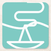 くつろぎアロマ紙コースター スクエアペーパーコースター (正面)