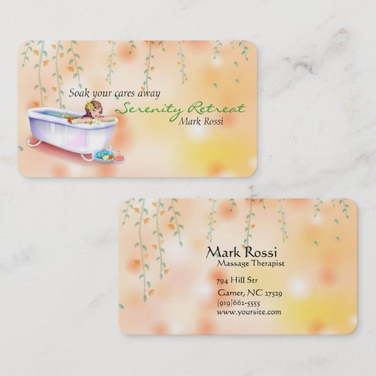 くつろぎスパ 名刺 (正面/裏面)