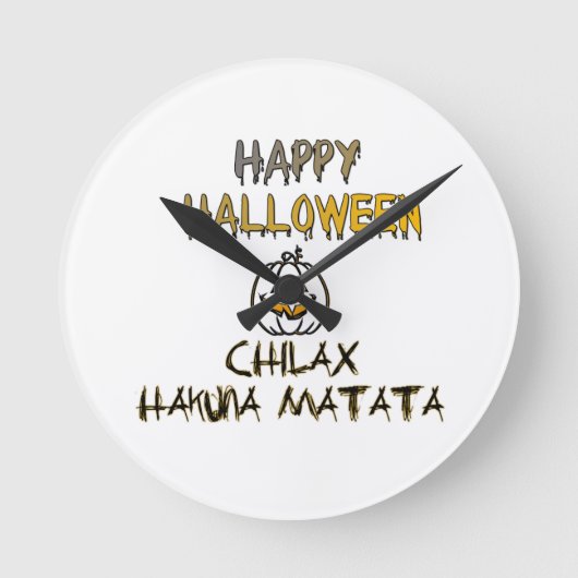 くつろぎハロウィン コレクション ラウンド壁時計 (正面)