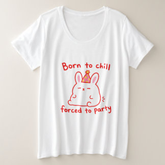 くつろぎバニー・パーティーへ行く プラスサイズTシャツ