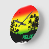 くつろぎラスタ ラウンド壁時計 (傾斜)