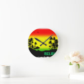 くつろぎラスタ ラウンド壁時計 (ホーム)