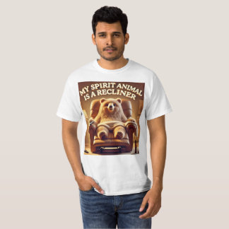 くつろぎラバーおもしろいリクライナーTシャツデザイン。 Tシャツ