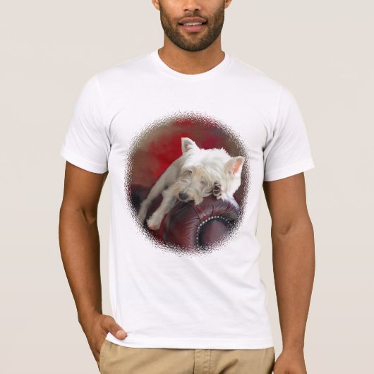 くつろぐウエストハイランド・ホワイトテリア Tシャツ (正面)