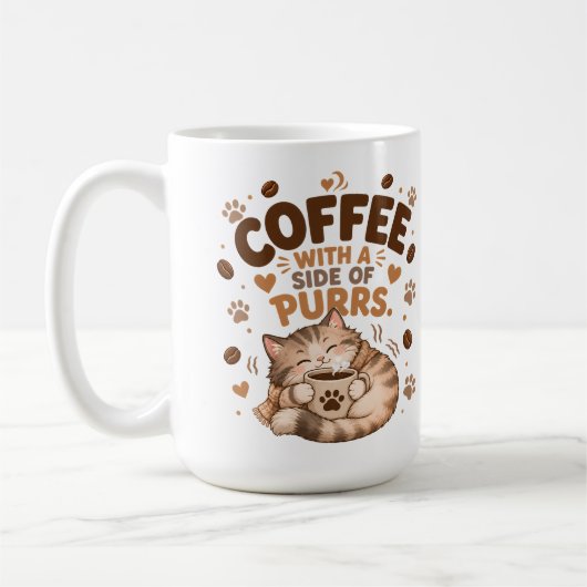 くつろぐトラ猫のコーヒーマグ コーヒーマグカップ (左)