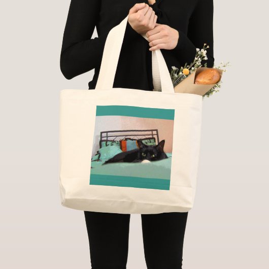 くつろぐルーシーCB ラージトートバッグ (正面(商品))