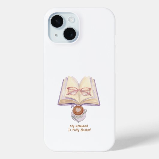 くつろぐ本の愛好家 | 週末は本に埋もれる Case-Mate iPhoneケース (裏面)