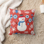 くつろぐ雪だるま クッション (ブランケット)