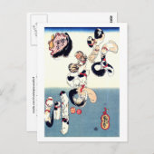 くによしさんが描いた魚の漢字の猫 ポストカード (正面/裏面)