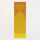 くねりによってが呼吸する金ゴールドのGaneshパーソナライズな象はあります ヨガマット (裏面)