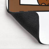 くねりのあたりの予測できないフクロウ マウスパッド (コーナー)