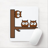 くねりのあたりの予測できないフクロウ マウスパッド (マウス)