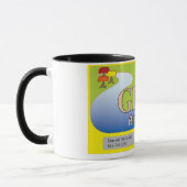 くねりのまわりのギフト マグカップ (左)