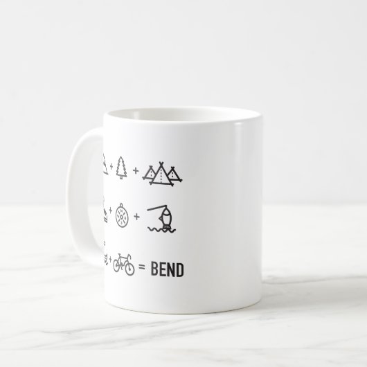 くねりのオレゴンの野外活動の同等化 コーヒーマグカップ (正面左)