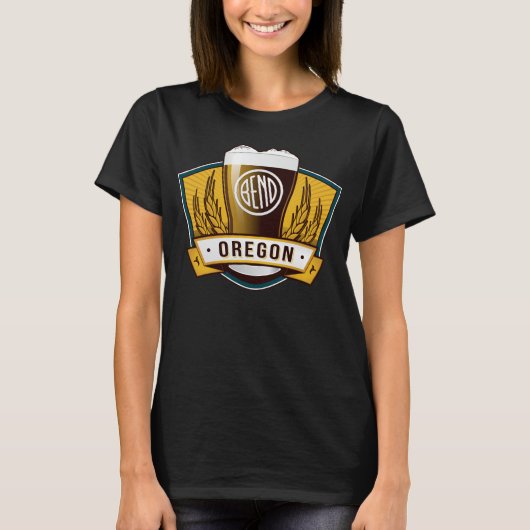 くねりの醸造物の衣服の女性 Tシャツ (正面)