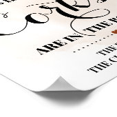 くびれいくつ落ちる？ ブライダルシャワーのサイン ポスター (角)