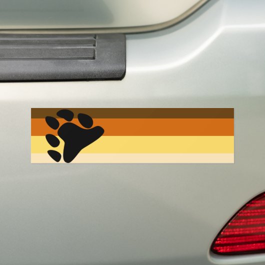 くまおよびカブスのコミュニティLGBTゲイプライド旗 バンパーステッカー (車上)